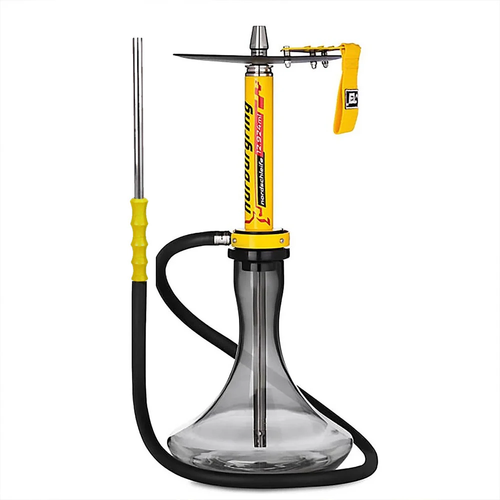 El Bomber Nurburgring Hookah Shisha Set 304 Stainless Steel Material with Glass Bottle Single Tube