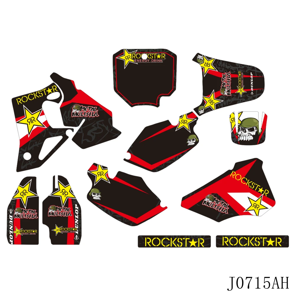 ملصقات أرقام مخصصة لخلفية الدراجة النارية ، شارات رسومات كاملة ، هوندا CR 80 ، CR80 ، 1996 ، 1997 ، 1998 ، 1999 ، 2000 ، 2001 ، 2002