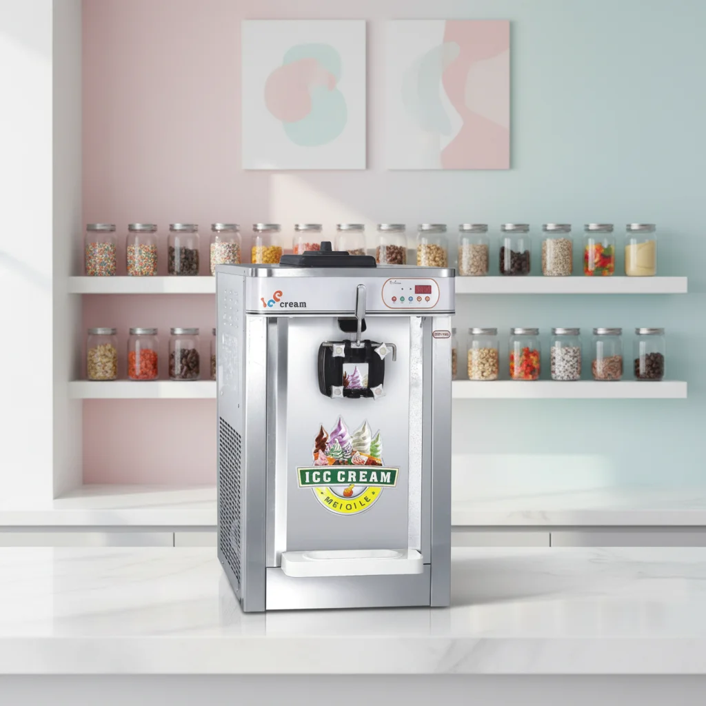 Machine Single pot continuous mixing 1 2 buckets 18 20 40 liters/hour, household ice cream machine, Italian ice cream machine