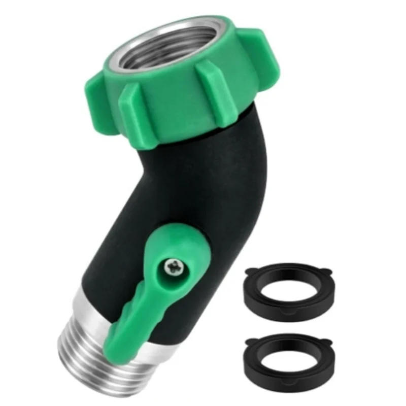 

360 Degree Rotatable Swivel Joint 3/4'' Full Flow Garden Hose Ball Valve Water Hose Shut Off Valve
