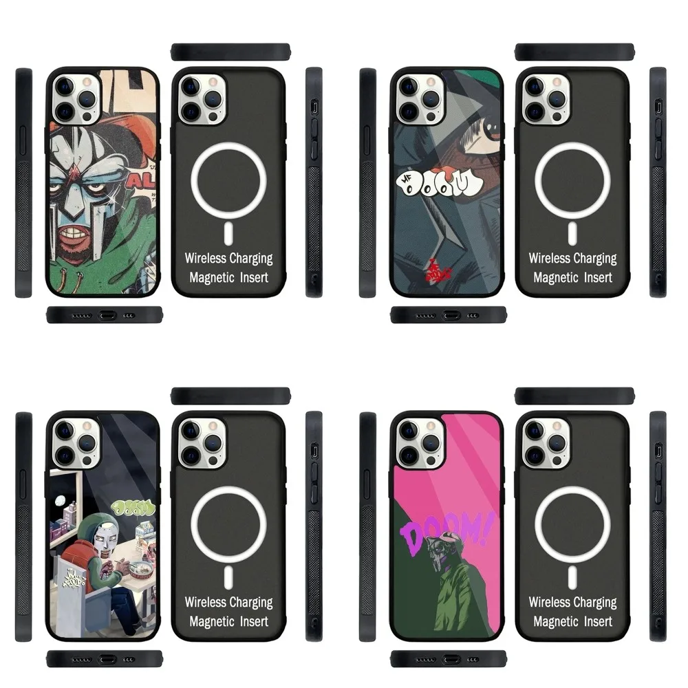 

M-MF D-DOOM Rapper Phone Case Strong Magnetic For IPhone 15,14,13,Pro,Max,Plus,11,12,Mini For Magsafe Wireless Charging