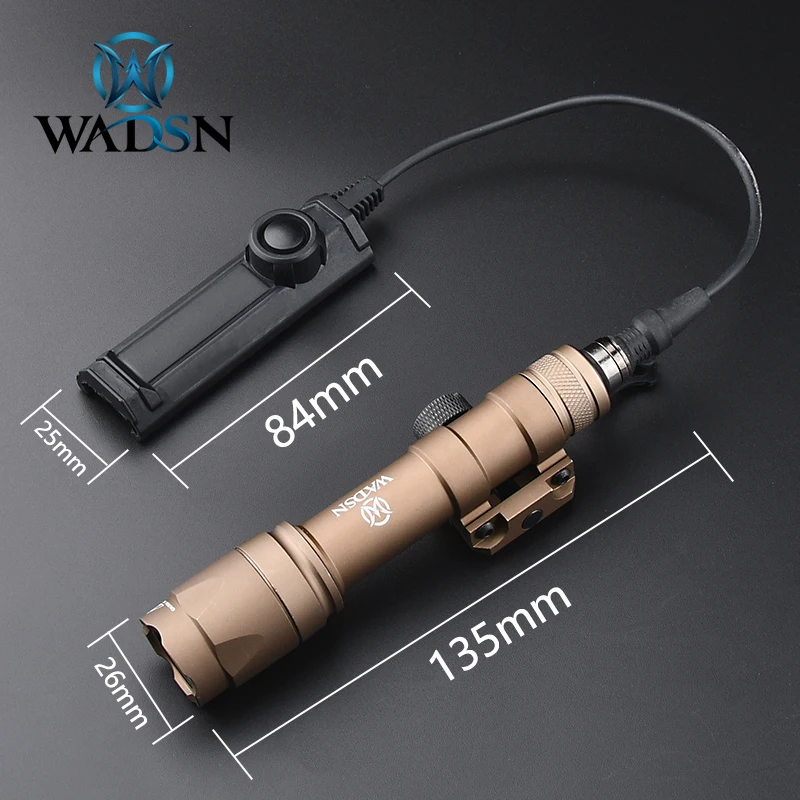 M600 M600C Tactical Flashlight Light Fit Picatinny Rail 600LM LED With Dual Function Switch Wdasn Airsoft Metal Weapons