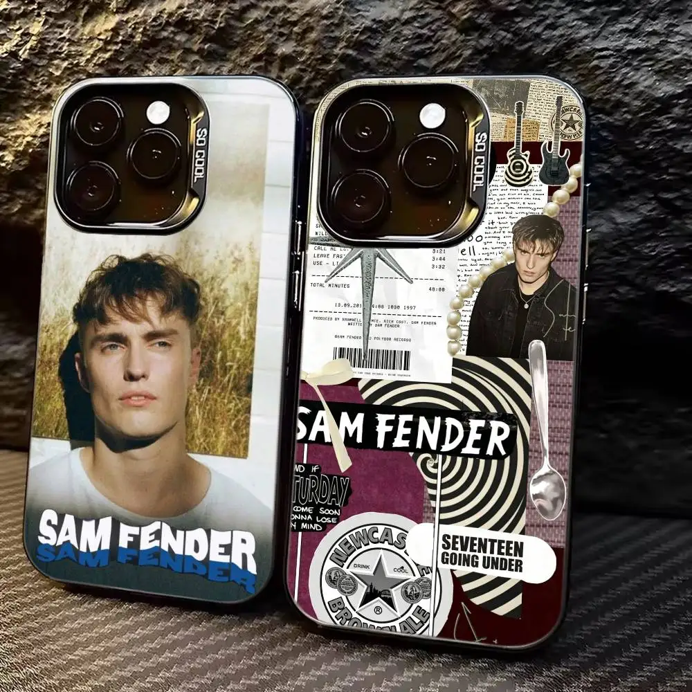 

Singer S-Sam Fender Phone Case For iPhone 17,16,15,14,13,12,11 Plus,Pro Max,XS,Colored Silver Plated Inside Cover
