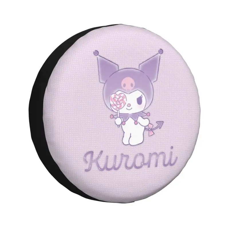 Custom Sanrio Kuromi Spare Wheel Tire Cover for Toyota Land Cruiser Prado Jeep RV SUV Camper Vehicle Accessories 14