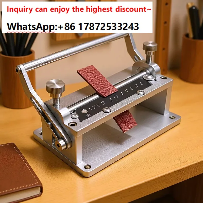 Manual leather thinning machine, cowhide material scraper, soft and hard waistband strap, evenly cut and engraved