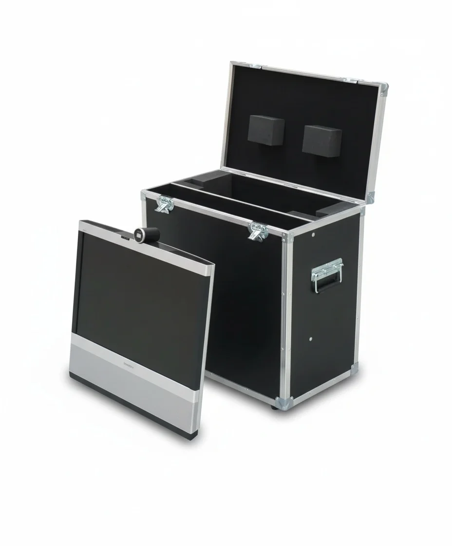 

ATA Flight Case, 52-65 Inch Heavy Duty Aluminum 12mm Plywood Plasma TV Road Case, with Hydraulic Lift for Dual 52 65 Inch LCD