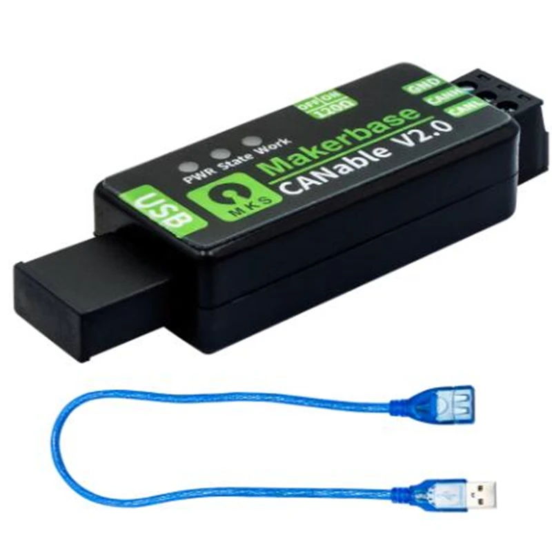 MKS CANable V2.0 S PRO Адаптер USB-CAN Анализатор CANFD Slcan SocketCAN CANdleLight Klippe с кабелем