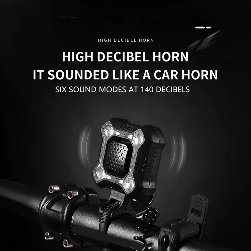 

A51Q-перезаряжаемый велосипедный звонок, громкий звуковой сигнал, предупреждение, безопасное электрическое кольцо, светильник на руль велосипеда с колокольчиком, аксессуары для велоспорта