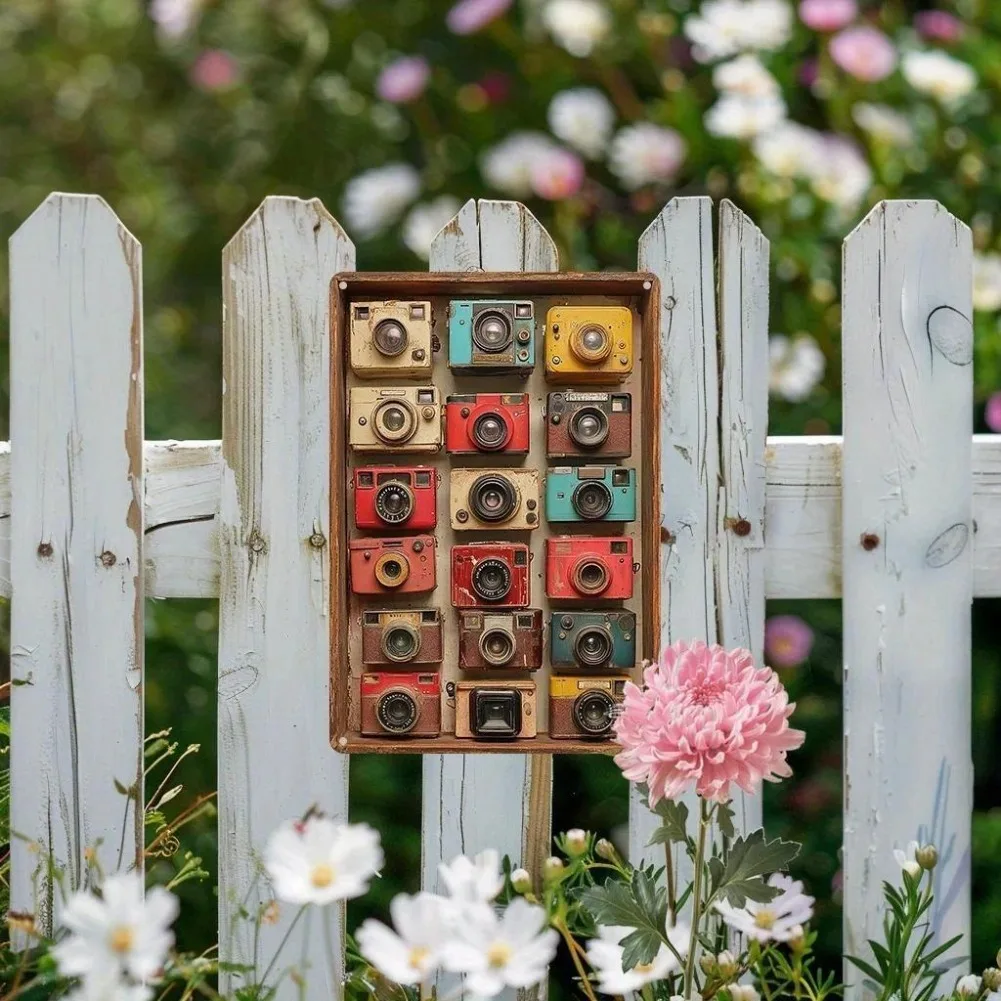 كاميرا Hiasan Dinding Logam، Gaya Vintaj، Sesuaii anak dan Taman، Kalis Cuaca، Kalis Karat، Reka Б Б Б Б Б Б Б БМН