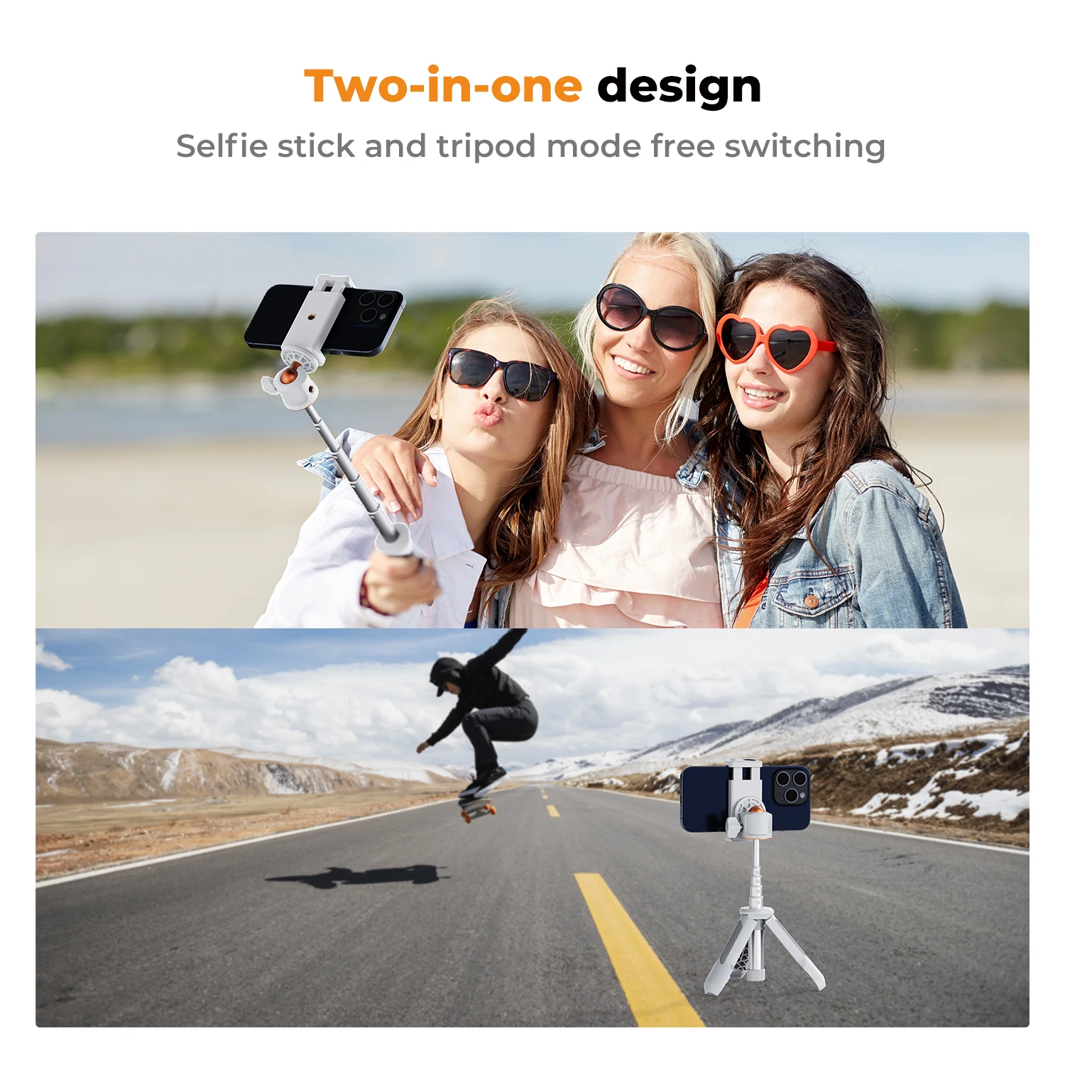 K & F مفهوم Selfie عصا كاميرا ترايبود بلوتوث يده ترايبود 2 كجم أقصى تحميل لسوني/نيكون كاميرا الهاتف المحمول DJI OSMO Pocket 3