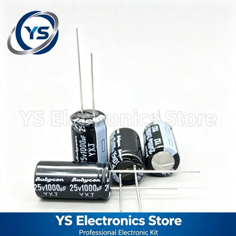 Rubycon YXJ Series 25V1000UF 10x20mm 25YXJ1000M10X20 1000UF25V 25V 1000UF Electrolytic Capacitor Brand New Genuine Capacitors