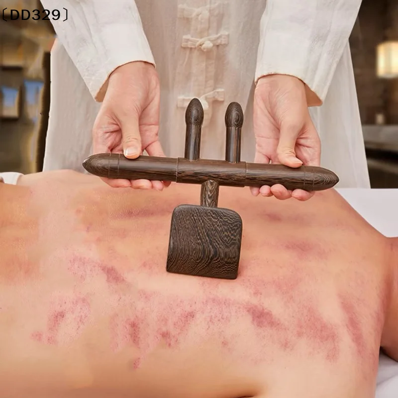 

Cloud Craftsman Shengyang Shovel Open Back Tool Scraping Massage Guasha Rolling Stick Hand-Held Wenge Wood Massage Tools〔DD329〕