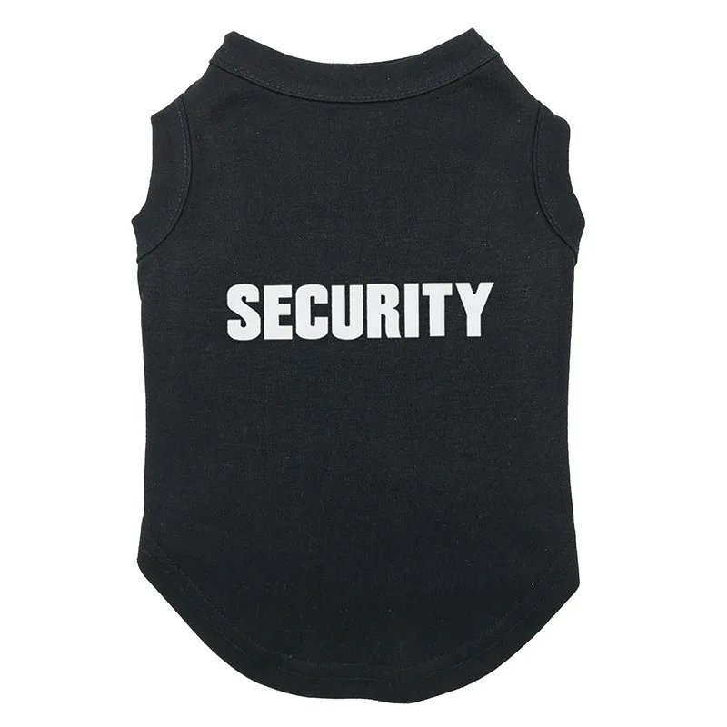 XS-3XL Security Dog Shirt Summer Dog Clothes for Small Medium Large Dogs Puppy Sleeveless T-Shirts Pet Costume Cat Clothing Vest