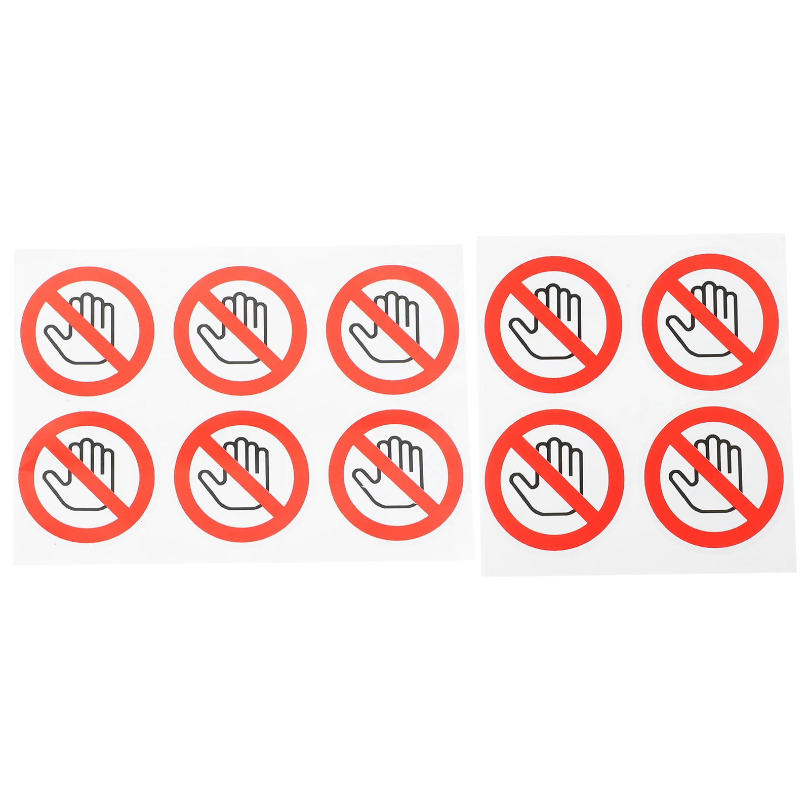 10Pcs Do Not Touch Adhesive Warning Decal Bright Color Safety Sticker for Factory Equipment Stickers for Cars Caution Decal