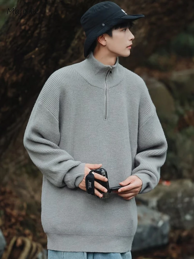 

Couple Sweaters Men Autumn Korean Style Fashion All-match Casual Knitwear Unisex Normcore Streetwear Handsome Long Sleeve Daily