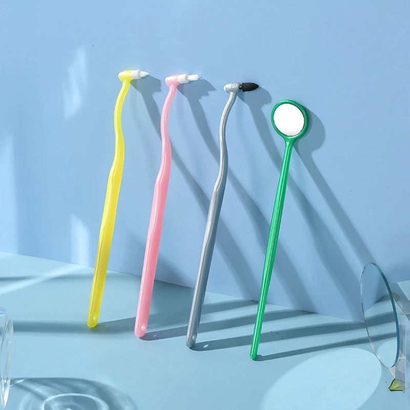 مجموعة أدوات تنظيف الأسنان، منظار الأسنان، مجموعة ملقط مكونة من 4 قطع، مجموعة أدوات تنظيف الفم والأسنان