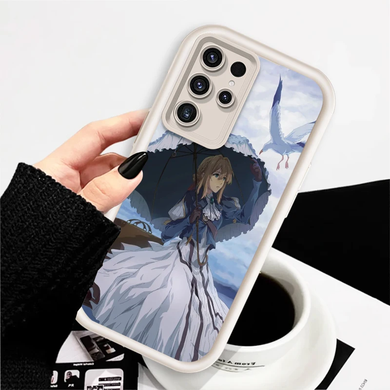 Violet Eternal Garden Anime For Samsung Note 20 S24 S23 S22 S21 S20 Ultra Plus FE A25 A23 A22 A15 A31 5G Eye Ladder Soft