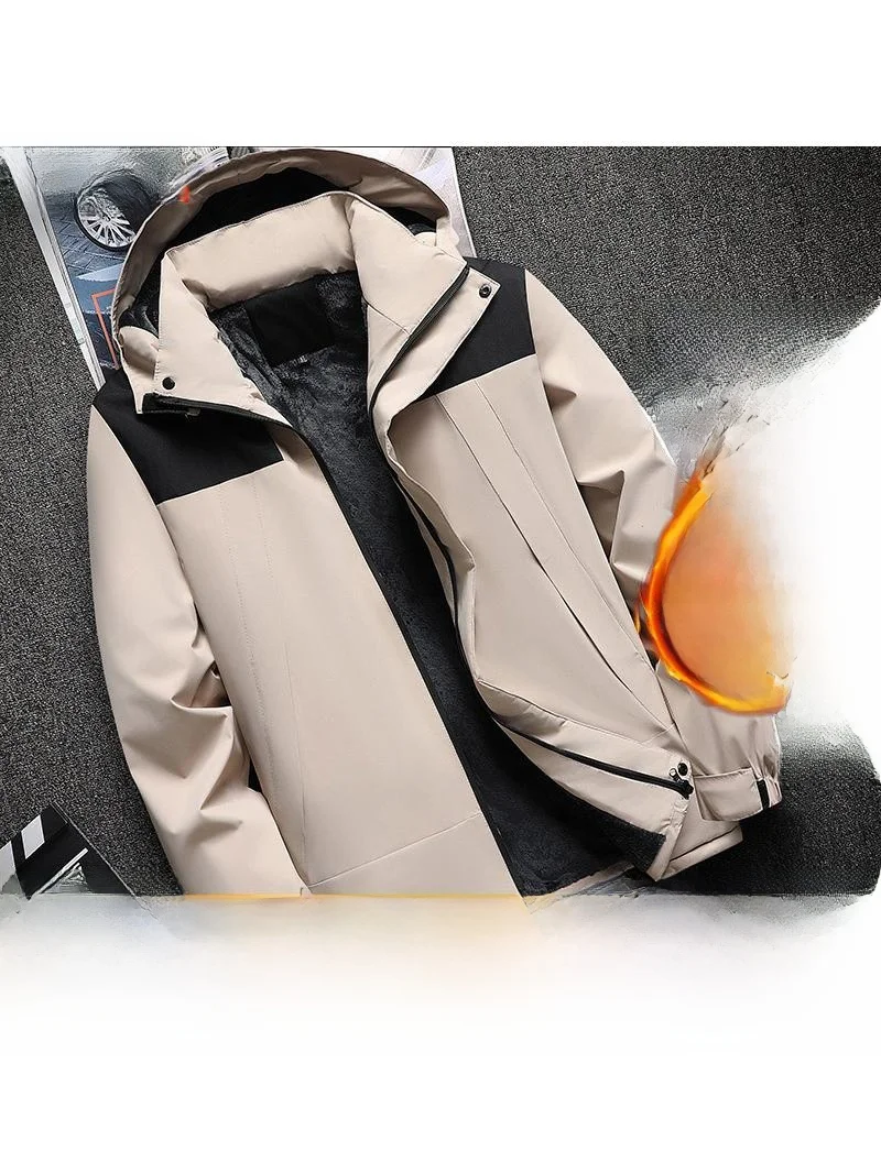 

Утепленная хлопковая куртка для мужчин, износостойкая, для работы в холодных условиях, спецодежда с капюшоном