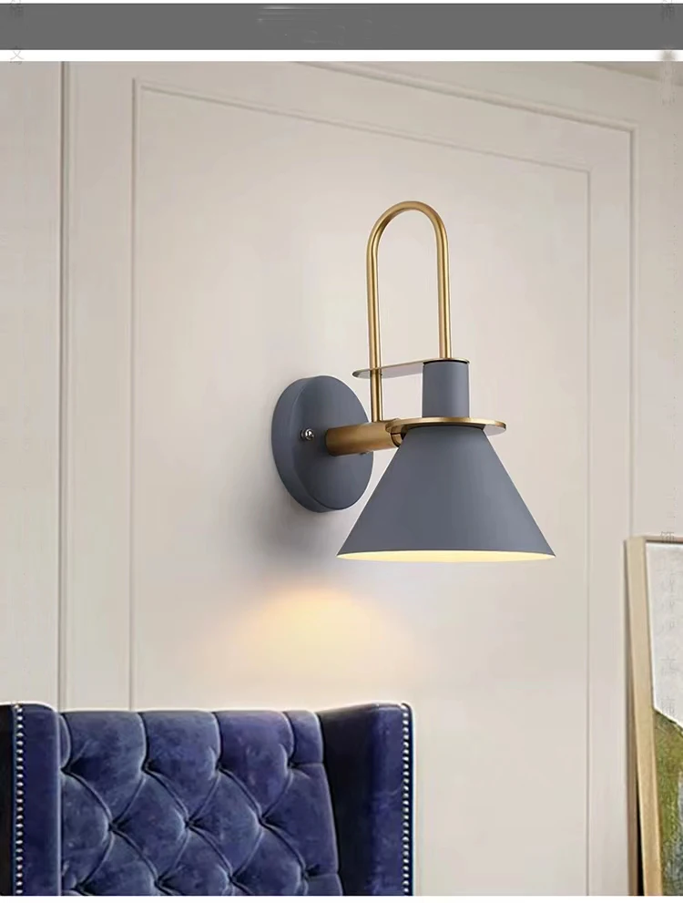 Modern Simple Wall Lamp Living Room Creative Background Wall Aisle Wall Lamp Nordic New Bedroom Bedside Lamp