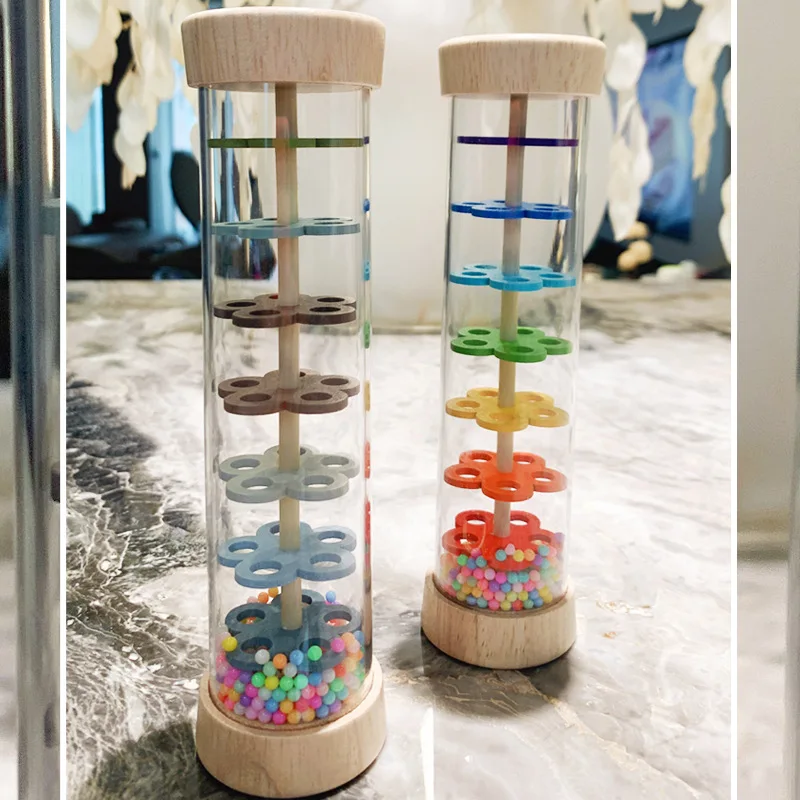 أداة تعليمية للأطفال من أورف - خشخيشة صوت المطر للأطفال من عمر 6 إلى 8 أشهر