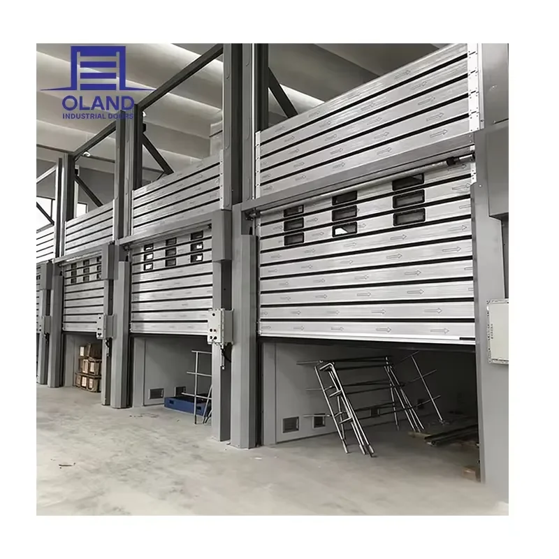 Wind Resistant Industrial Roll Rigid Spiral Fast Door Insulated Hurricane Aluminum Roller Doors High Speed Door