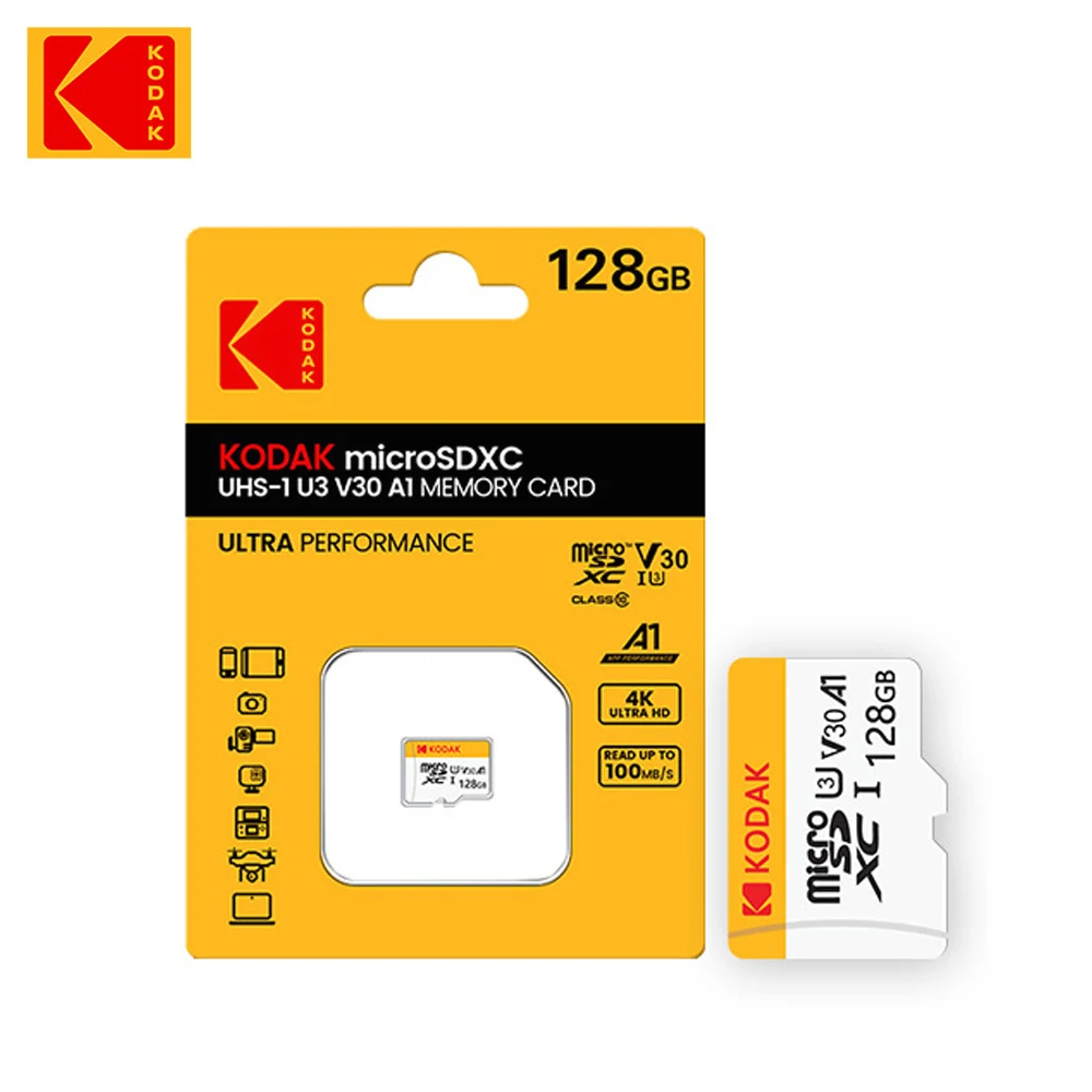 KODAK High-Speed UHS-I U3 V30 A1 MicroSDXC Memory Card - Class 10 