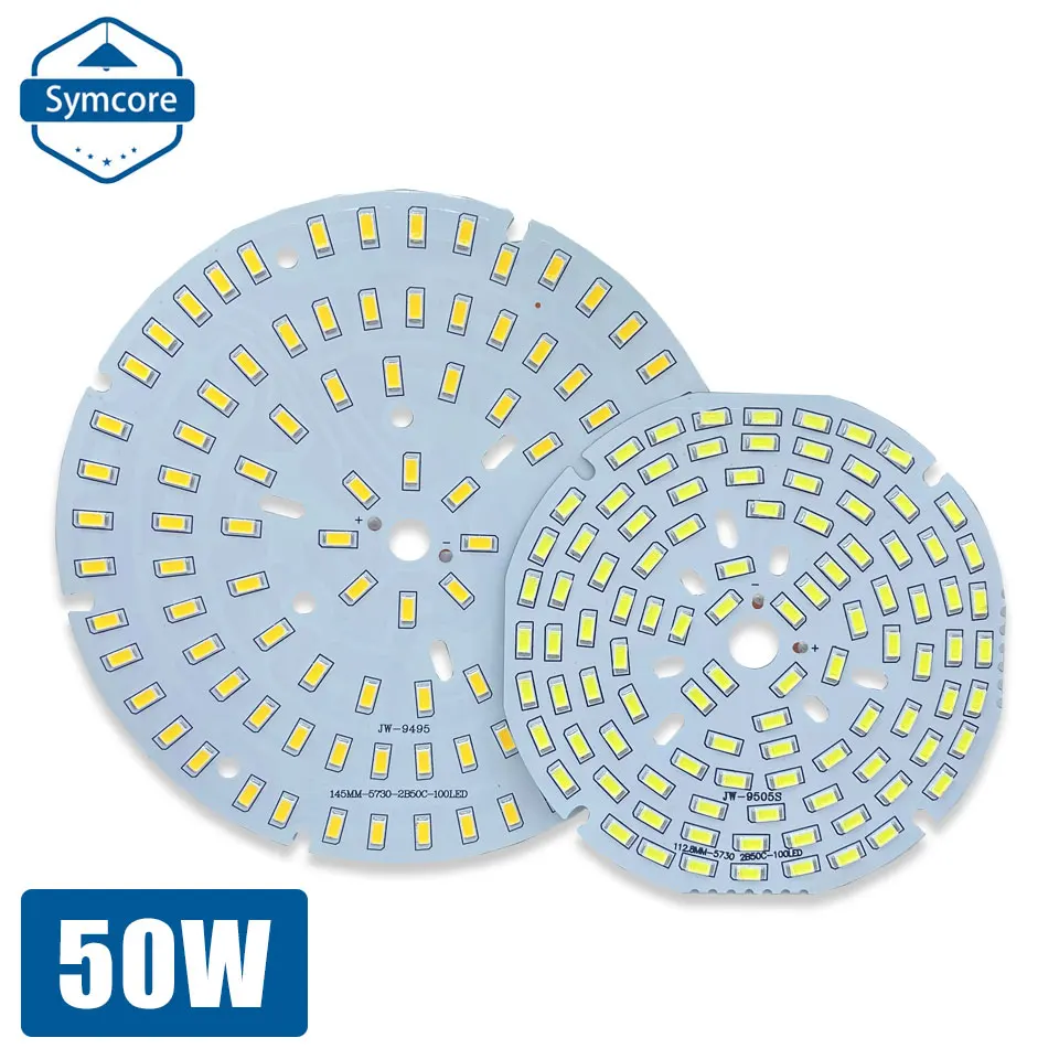 Ad alta potenza 50W 112.8MM 145MM LED SMD5730 Chip luminosità scheda sorgente luminosa scheda sorgente luminosa per proiettore Downlight plafoniera