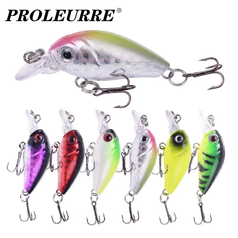 

1Pc Minnow Fishing Lure 4.5 4g Crankbait Artificial Hard Bait Topwater Wobbler Bass Japan Fly Fishing Tackle Accessories