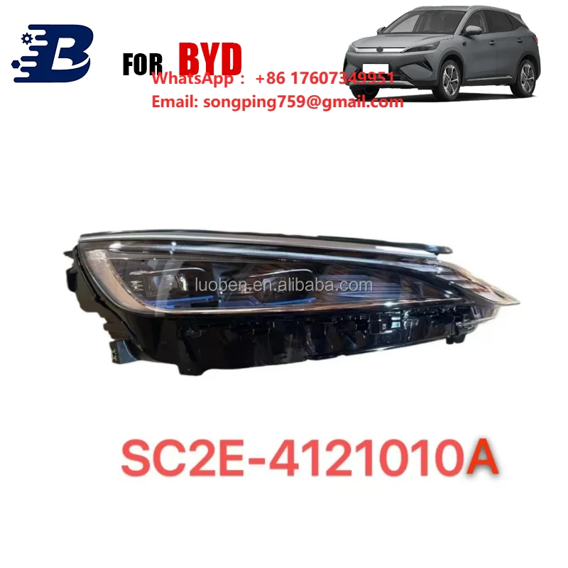 New Car Headlights For BYD Yuan Plus ATTO 3 ATTO 2 RHD Replacement 2022-2025 12V 6000K LED Headlamp Tall Geometric Light