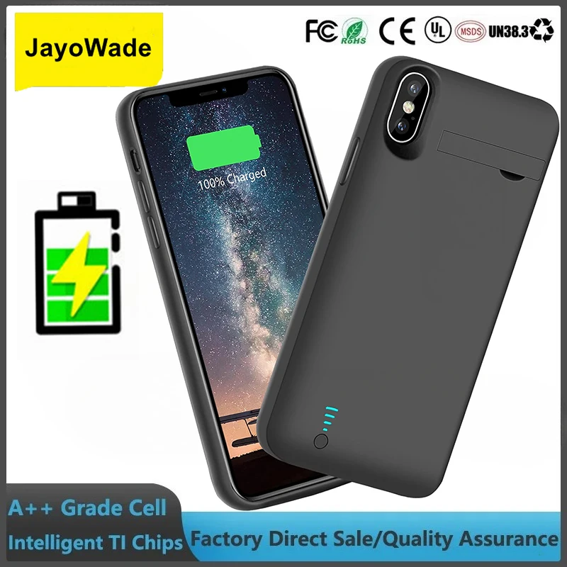 10000mAh Portable Power Bank Phone Case for iPhone X XS XR Xs Max Smart Charging Protective Extended Battery Charger Cover