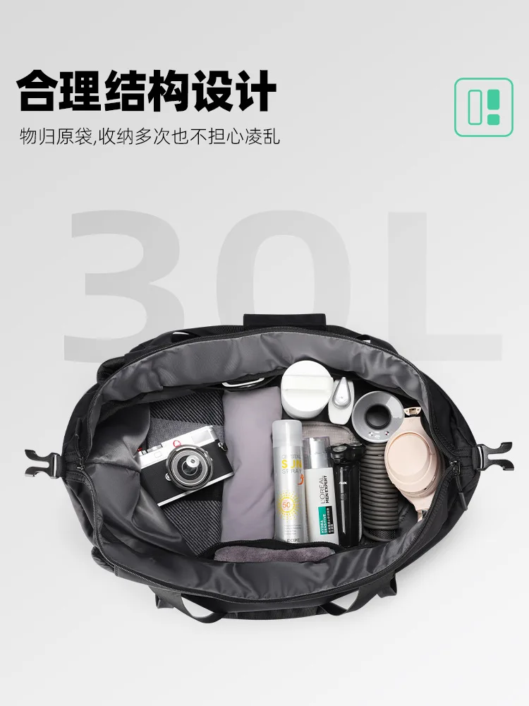 มาร์ค ไรเดนกระเป๋าเดินทางกันน้ำขนาด 30 ลิตร – กระเป๋าถือแบบเปิดประทุน 3-in-1 สำหรับผู้ชายและผู้หญิงพร้อมการแยกแห้ง-เปียก