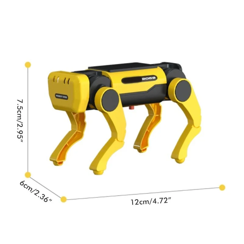 Inteligente biônico quatro pernas cão robô modelo solar elétrico brinquedo mecânico quebra-cabeça montagem brinquedos para aniversário das crianças e