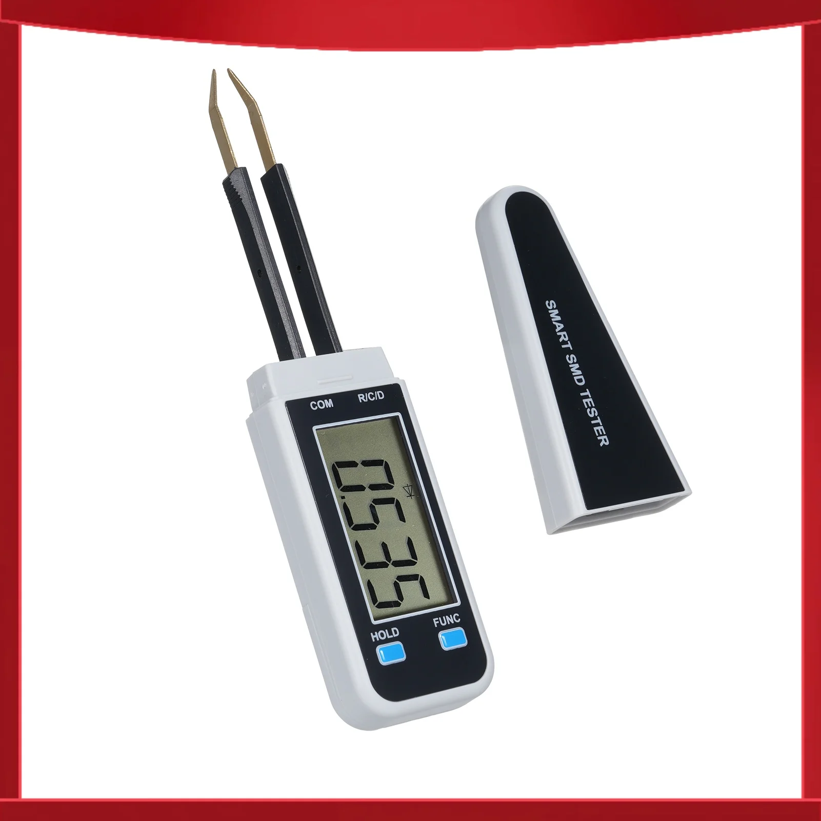 Digital Smart SMD Tester 2999 Counts Handheld Resistance Capacitance Diode Tester Battery Power Multi Meter Tweezer