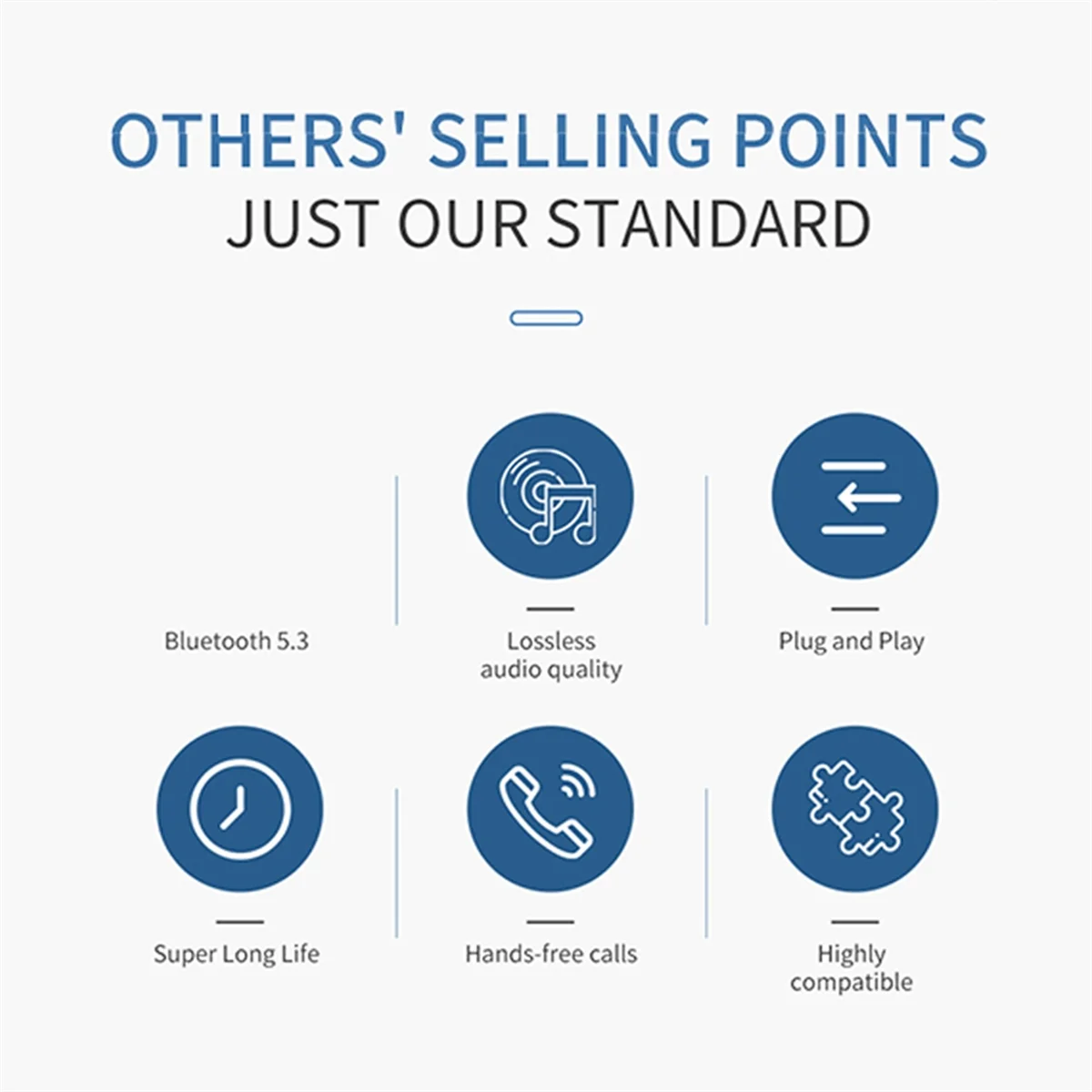 POP-lBluetooth 5.3 Transmitter Receiver Adapter Wireless Audio for Car Music Headphone Speaker 3.5mm Jack AUX Audio