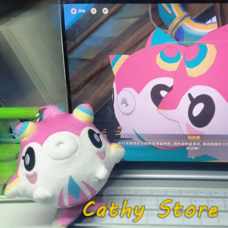 

Official Genshin Impact Game Peripheral Freshwater Dolphin Plush Tissue Storage Bag Cute Doll Pendant Desktop Decor Keychain Gif