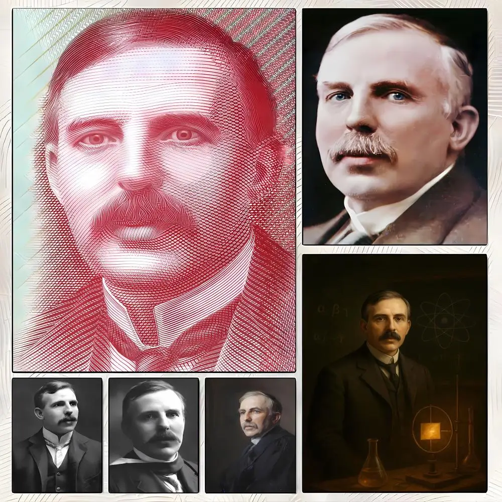 Scientific Figure E-Ernest Rutherford Poster Sleek Living Space Accents Current Style Home Wall Decor