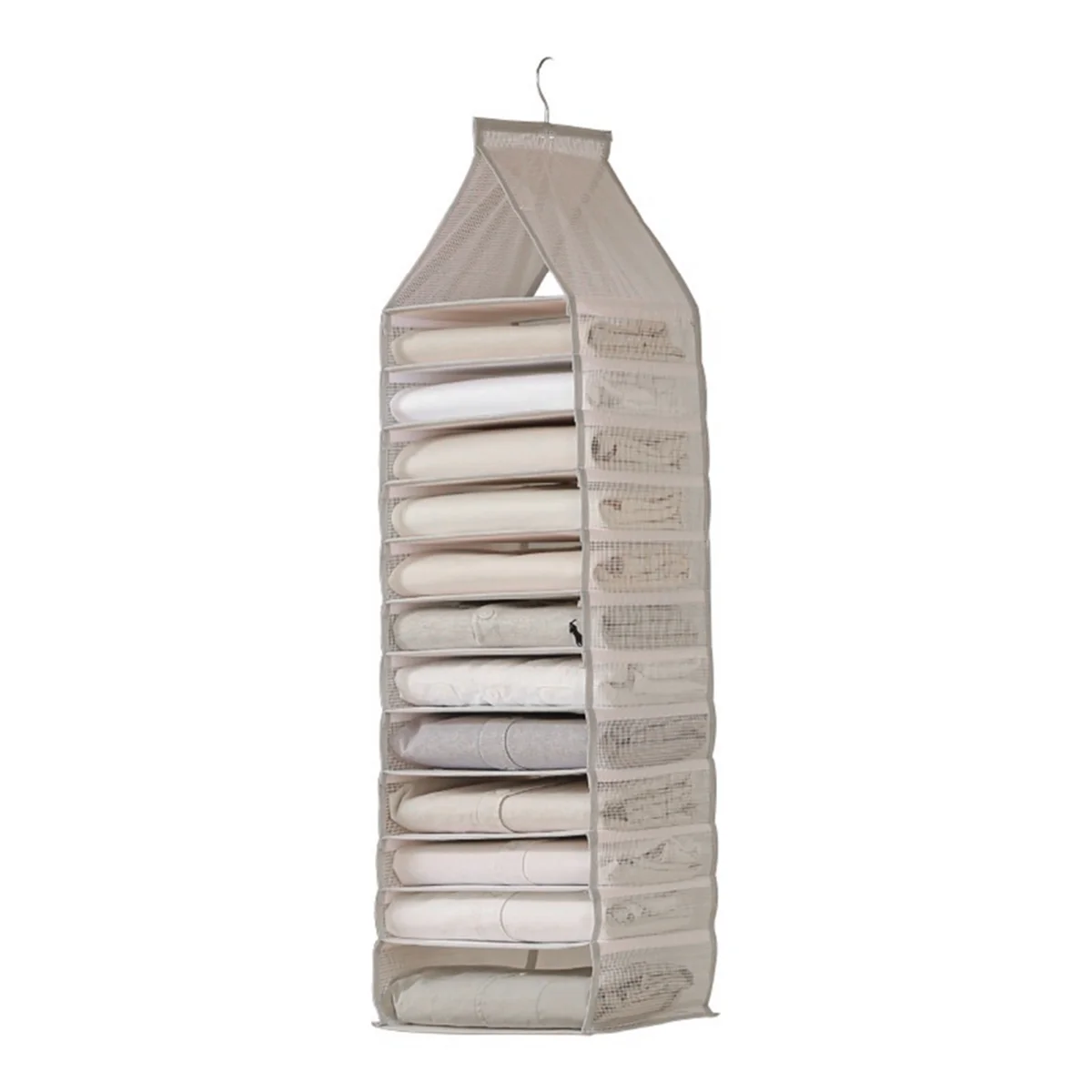 

AVSY Mesh Clothing Storage Hanging Bag Household Hanging Wardrobe Storage Hanging Bag Clothes and Pants Storage Artifact