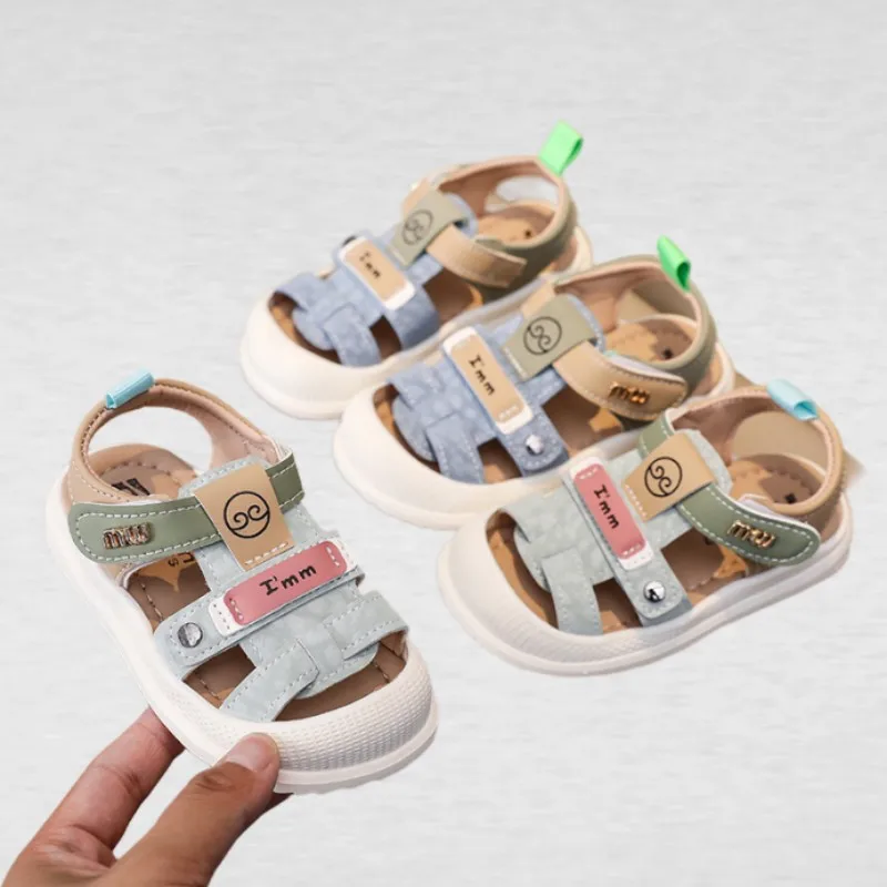 

2026New Summer Children Sandals For Boys Mesh Breathable Kids Sport Shoes Soft Sole Fashion Toddler Boys Beach Sandals EU21-30
