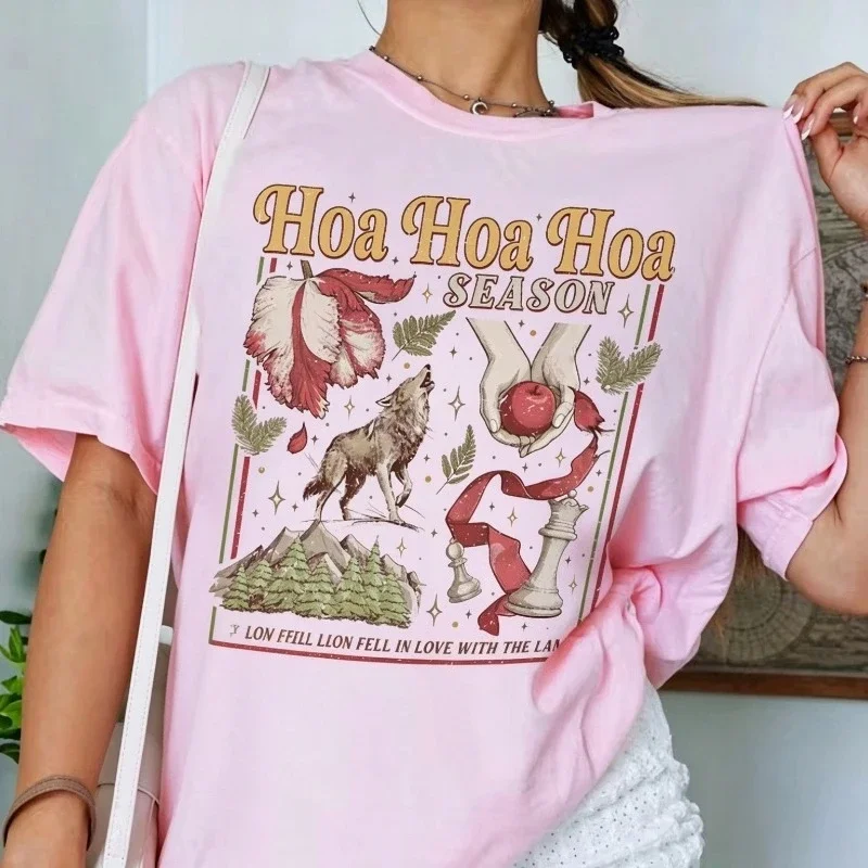 Women's Twilight Style Shirt Hoa Hoa Season Vampire Printed T-shirt, Unisex, Suitable for All Seasons