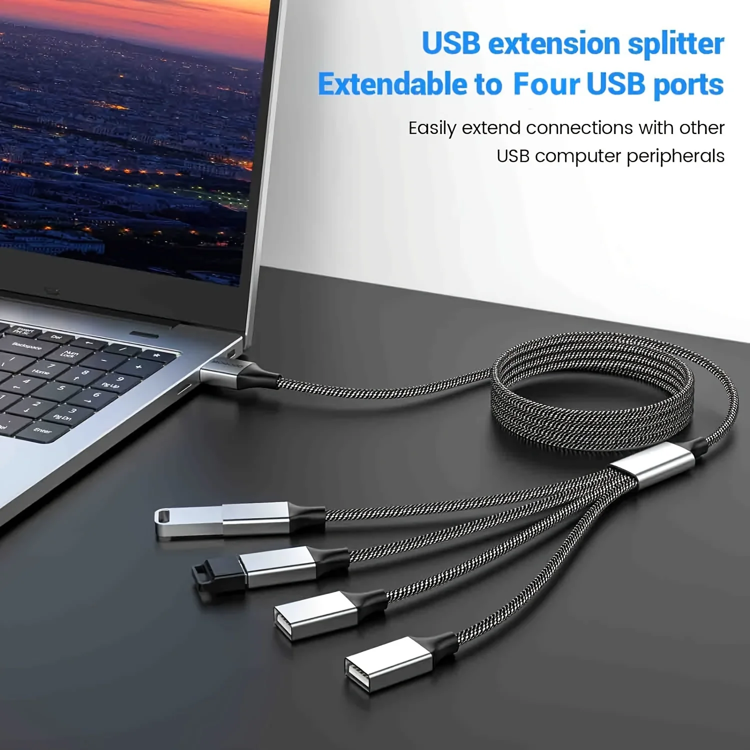 Hannord USB Type-c HUB Splitter Extensions OTG USB C Adapter 4 Port High Speed Transfer Portable Converter For PC Laptop Macbook