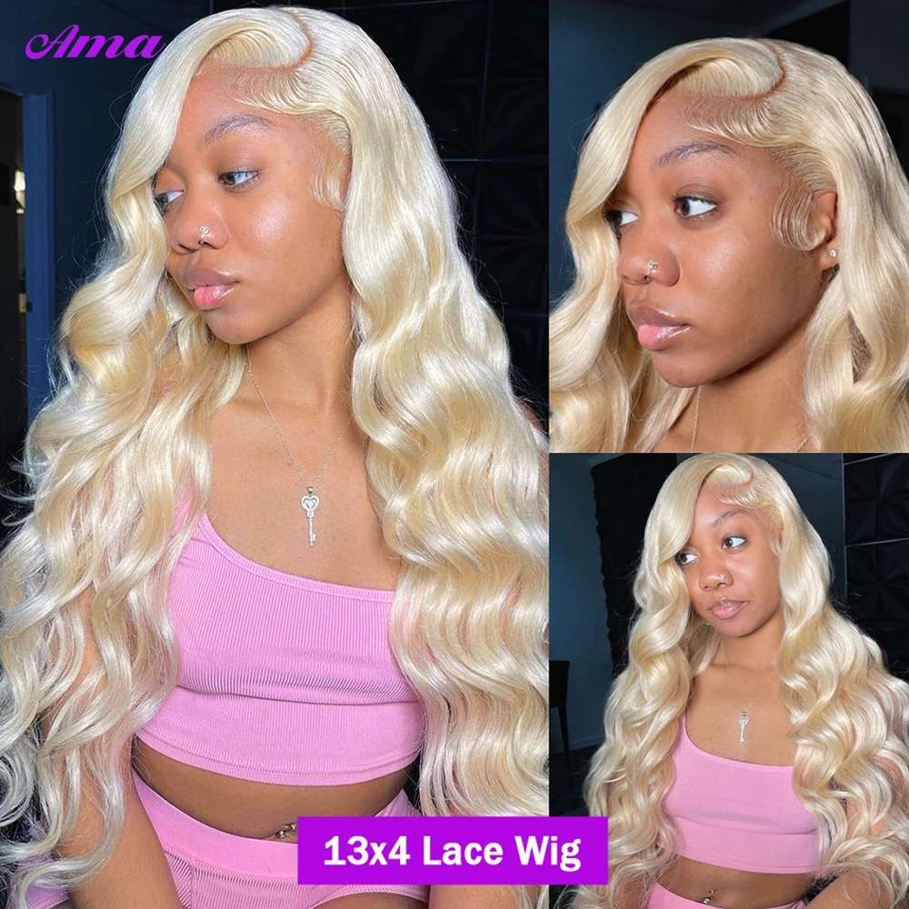 613 HD Lace Frontal Wig 13x6 13x4 Glueless Body Wave Lace Front Wig Pre Plucked 250 Density Blonde Lace Front Wig Human Hair