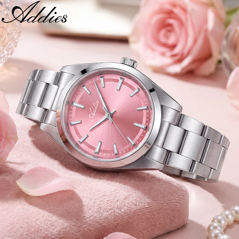 ADDIES Watch for Women 31mm Sapphire Glass 316L Stainless Steel Quartz Wristwatch Luminous 50m Waterproof Sport Ladies Watch