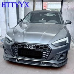 Front Bumper Splitter Lip Diffuser Body Kit Spoiler Guard For Audi A5 S5 Sportback Coupe Cabriolet S-LINE 2019-2024 STP-Style