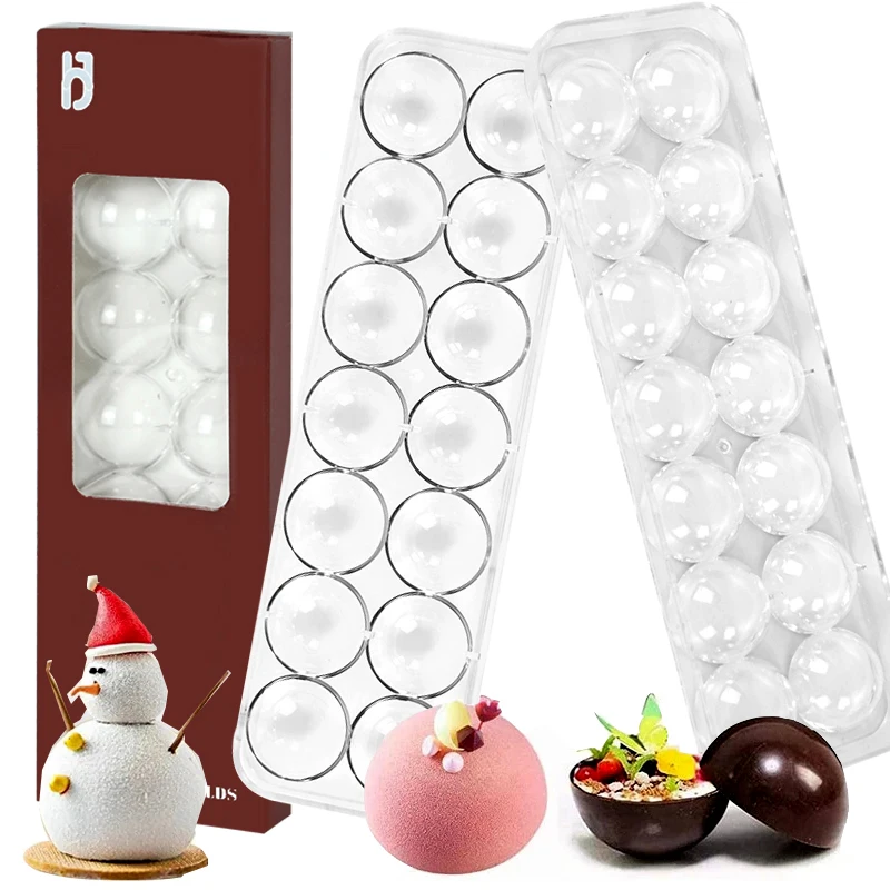 Half Ball Sphere Chocolate Mold 3D Chocolate Cake Baking Mold For Wedding Birthday Party Decor Ice Cubes Mould Kitchen Bakeware