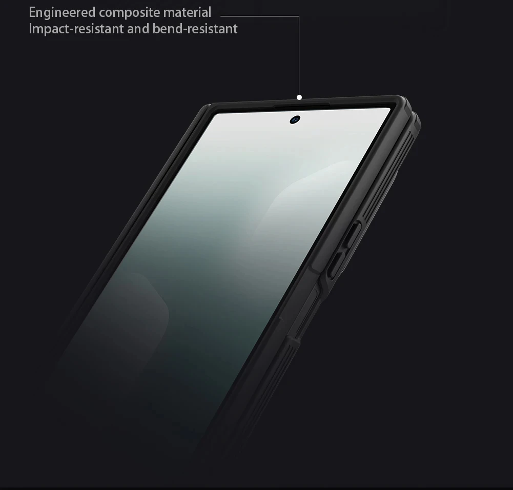 NILLKIN Magnetic Case for Samsung Galaxy Z Fold 7 5G, Transparent Lens Guard, Aluminum Stand S-Pen Holder, 360° Hinge Protection