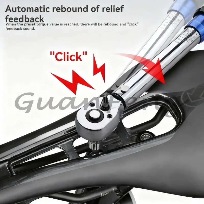 1/4 Inch Drive High Precision Torque Wrench Set, Metric Kilogram-Force Hand Fastening Tools for Bicycle & Motorcycle Maintenance