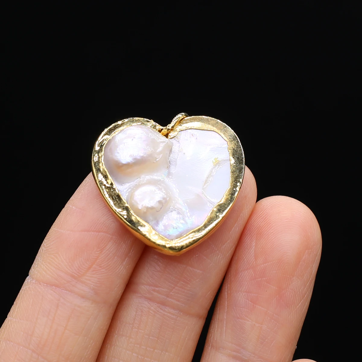 1PCS Natural Shell Pearl Metal Wrapped Pendant Earrings of Various Shapes DIY Making Women Charm Jewelry Materials Accessories view 4