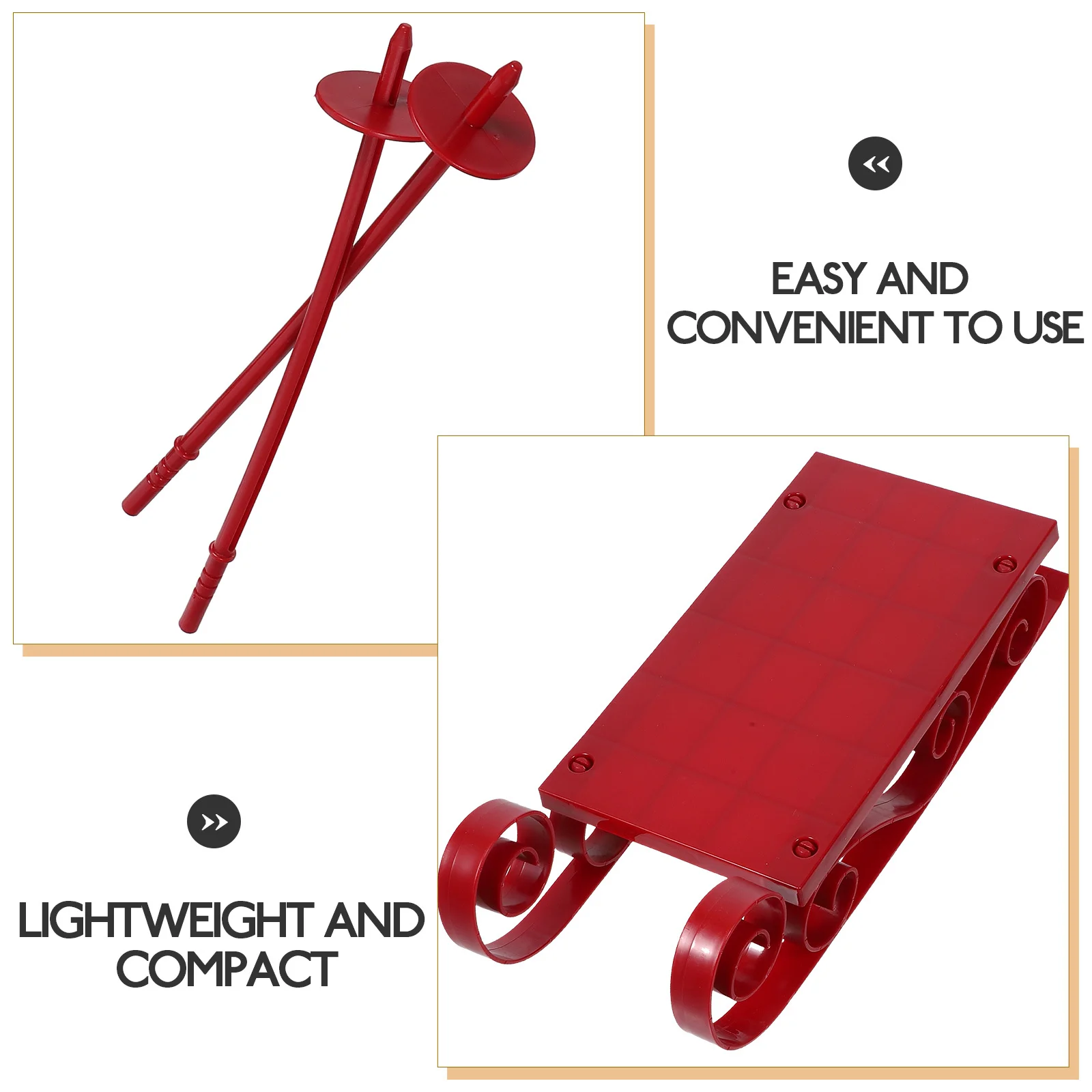 

1Set Christmas Sleigh Ornament Mini Skiing Board Decoration Xmas Tree Hanging Pendant Desktop Xmas Decor Festive Gift