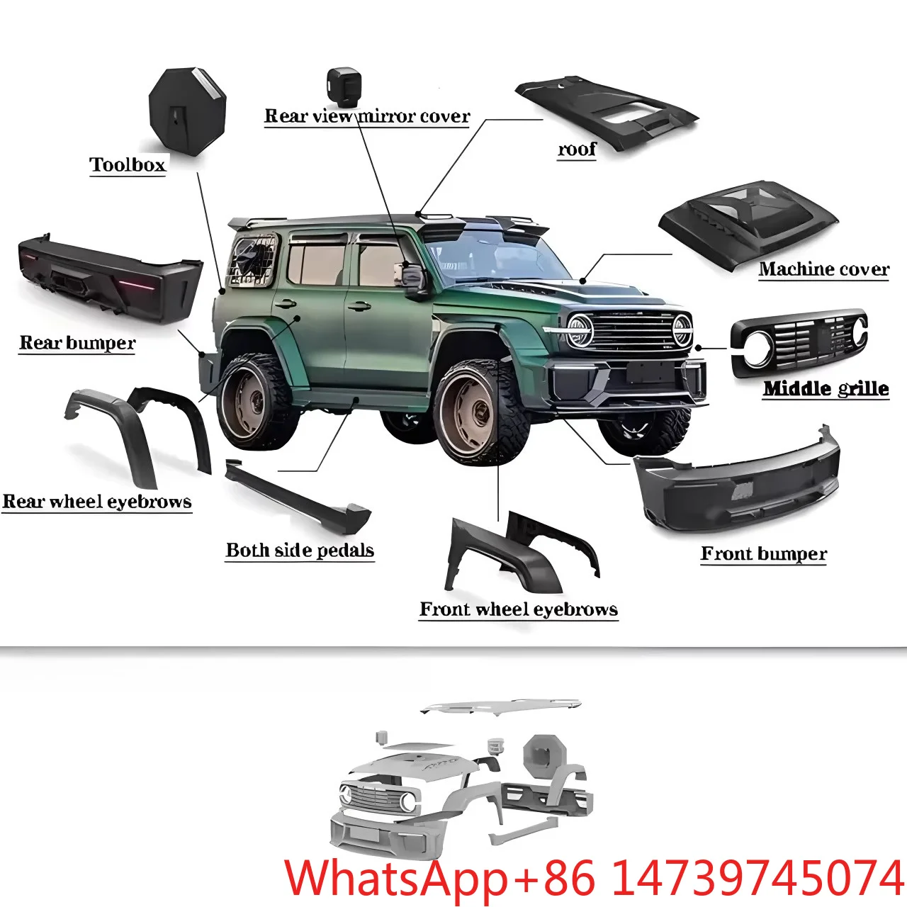 2020+ Tank 300 Mars Style Body Kit City Edition Exterior Modification Retrofit Upgrade PartsOld To New Facelift Body Kit