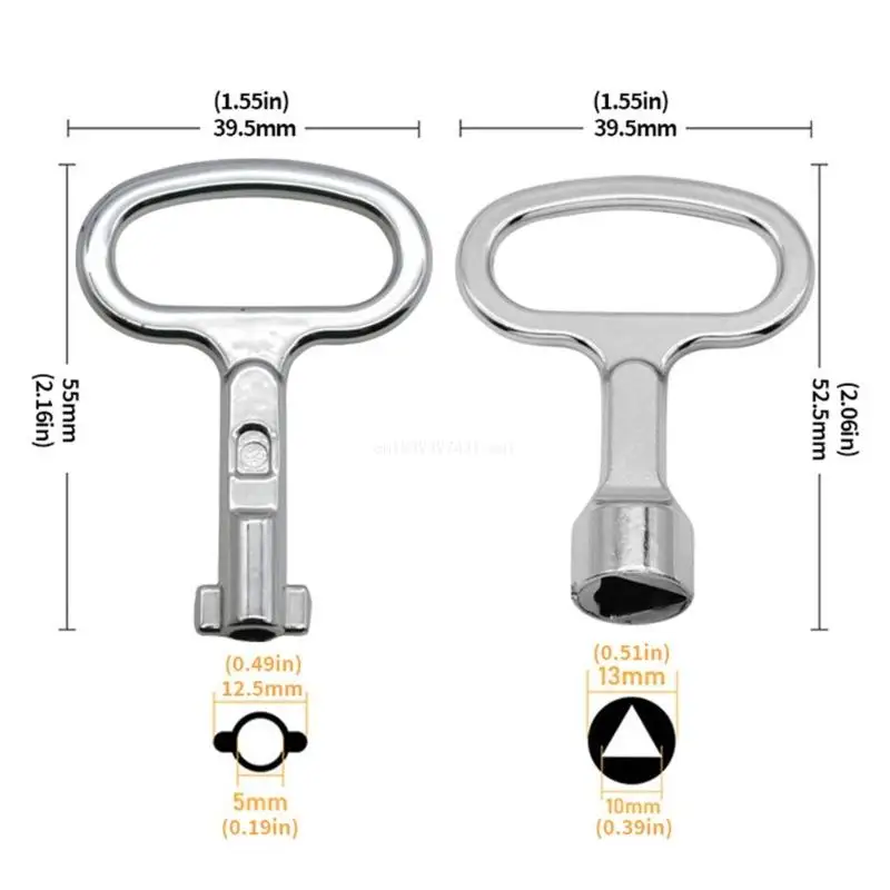 2PC アップグレード水栓キーソケットキー消火栓キー完璧なツール
